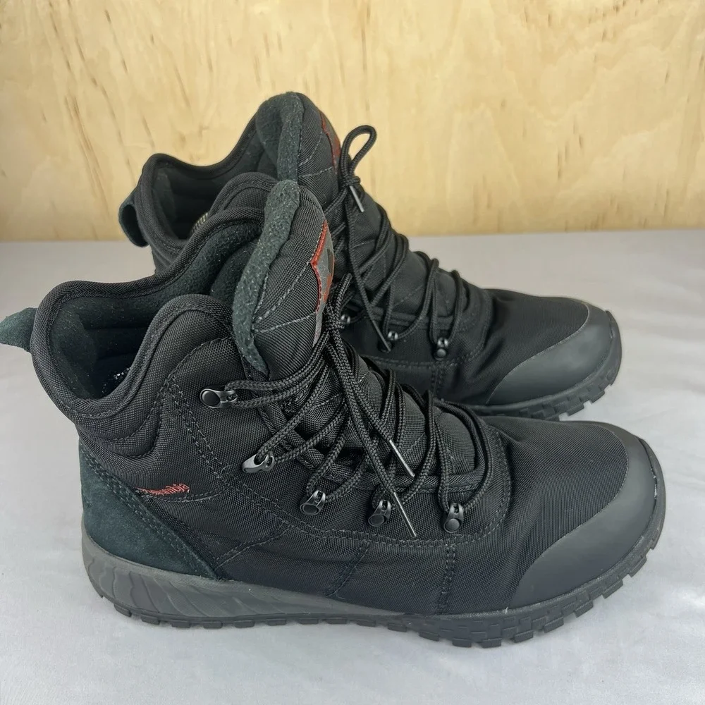 Columbia Fairbanks Black Mens Size 11 Boots Waterproof Omni-Heat BM2806-010-Used